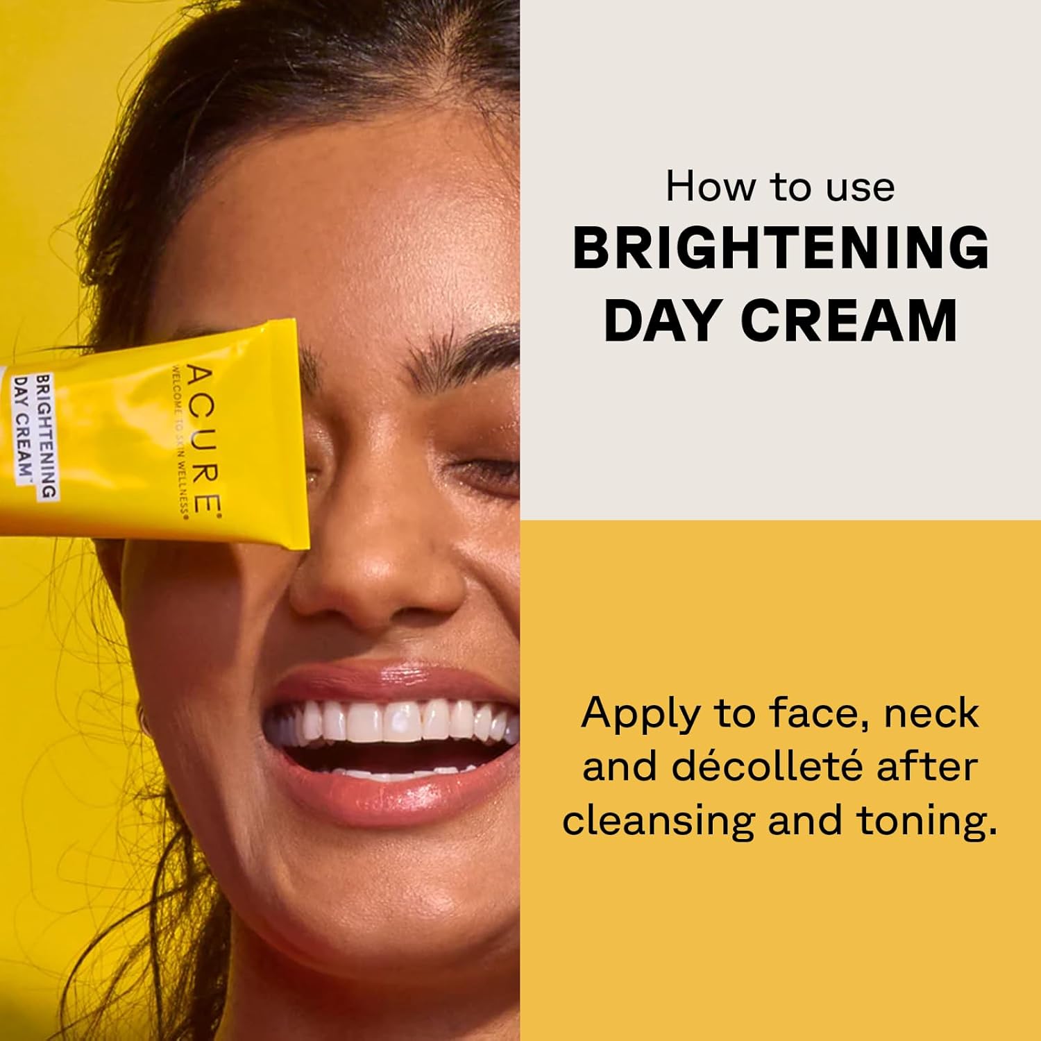 Acure Brightening Day Cream - Radiant Skin Day Cream With Cica & Argan Oil - Moisturizes, Evens Tone - 100% Vegan Formula - All Skin Types - Soothing & Nourishing Ingredients - 1.7 Fl Oz : Beauty & Personal Care
