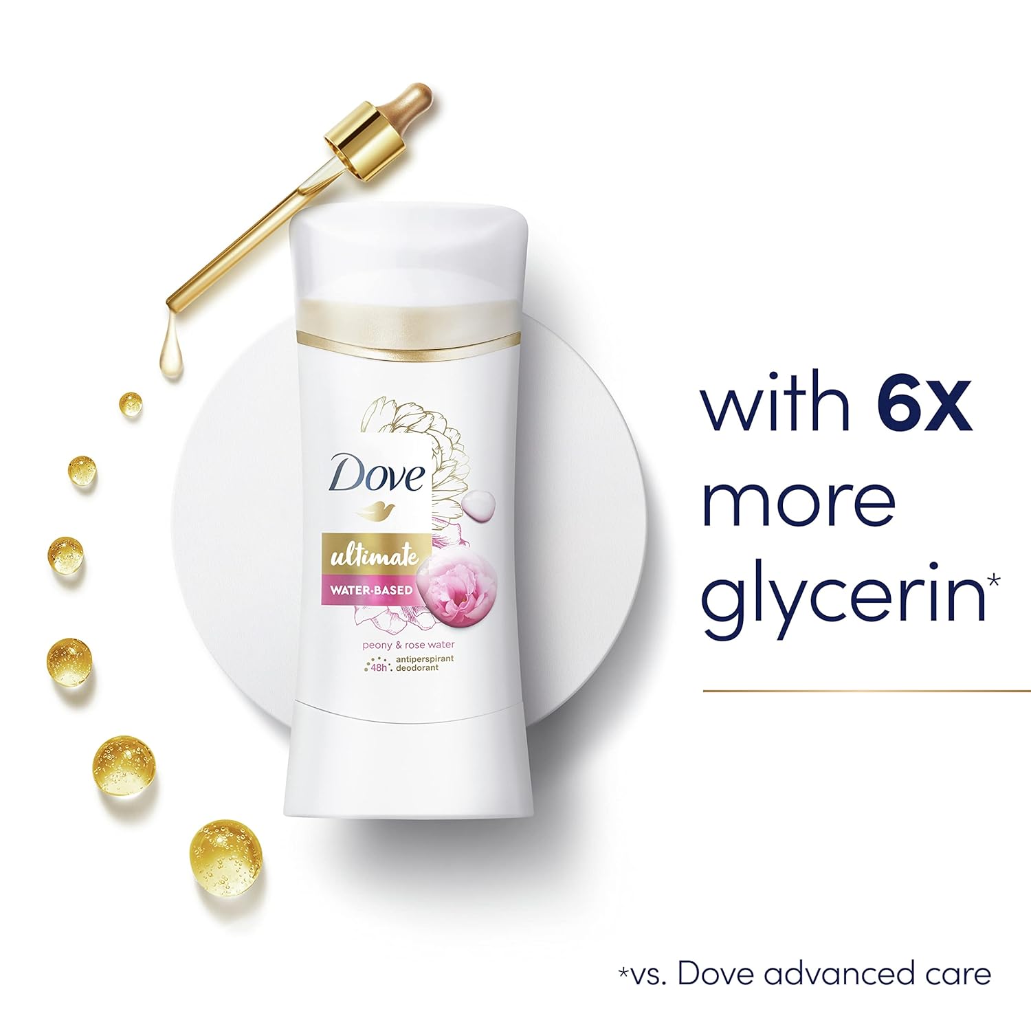 Dove Ultimate Antiperspirant Deodorant Stick Peony And Rose Water 2.6 Oz 2 Count : Beauty & Personal Care