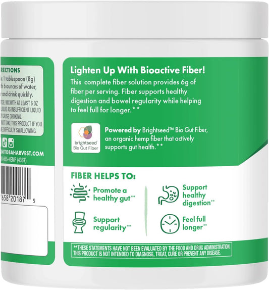 Manitoba Harvest Organic Bioactive Fiber Supplement With 6G Fiber Per Serving β Digestive Hemp & Psyllium Husk Powder β Non-Gmo, Vegan & Kosher, 8Oz