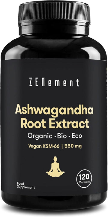 Zenement | Organic Ashwagandha Root Extract, Vegan Ksm-66 | 550Mg X 12