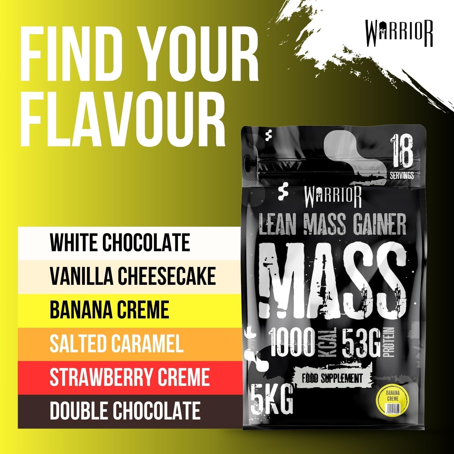 Warrior Mass Protein Powder – 5.04kg – Serious Mass Gainer – High Calorie, Weight Gain Supplement – 61g of Protein, 18 Servings, 1000+ Calories Shake, Supports Muscle Growth (Vanilla Cheesecake, 5kg) : Amazon.co.uk: Health & Personal Care