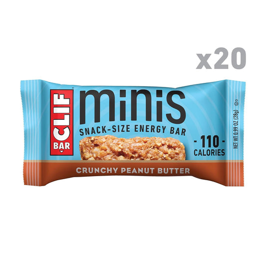 Clif Bar Minis Crunchy Peanut Butter (20 Pack) And White Chocolate Macadamia Nut (20 Pack) Snack Bars