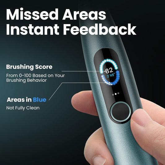 Oclean X Pro, Smart Electric Toothbrush, 3 Modes With Whitening, Quick Charge For 30 Days, Anti-Mould Design, Ipx7 – Green