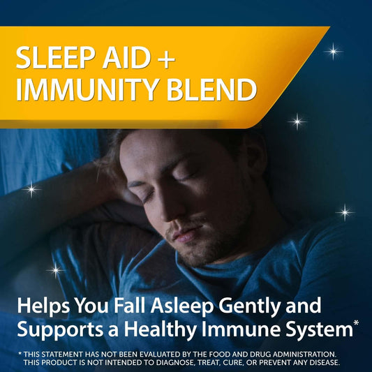 Unisom Simple Slumbers Sleep + Immunity Gummies, 42-Count, Melatonin 5Mg, Elderberry