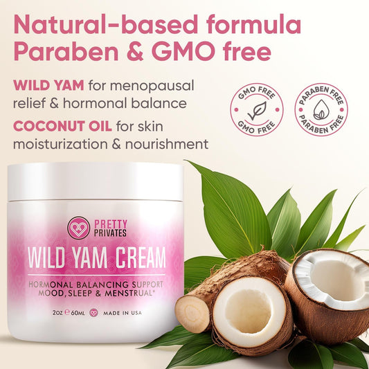 Organic Wild Yam Cream For Hormone Balance - Natural Wild Yam Root Cream For Hormone Support - Wild Yam Comfort Cream - Mood, Sleep, Menstrual Support For Women With Wild Yam Oil Extract - 2Oz (60 Ml)