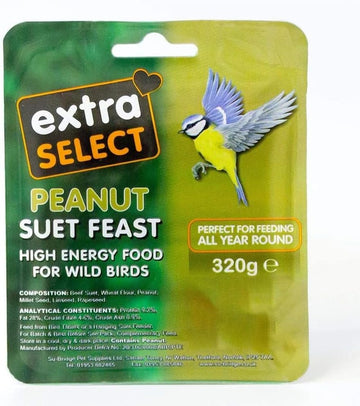 Extra Select Wild Bird High Energy Suet Block Peanut, 6 X 320 G08Wb009