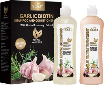 Anti Hair Loss ShampooGarlic & Keratin Shampoo And Conditioner Set β Sulfate-Free, Damaged Hair Repair & Scalp Care