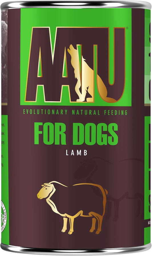 Aatu 90/10 Wet Dog Food In A Tin - Lamb (6X400G) - Grain Free Recipe - No Artificial Ingredients - Good For Low Maintenance Feeding