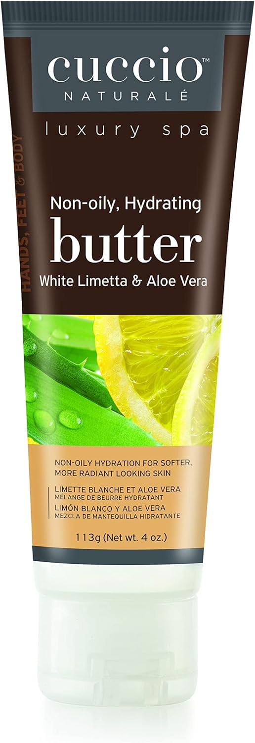 Cuccio White Limetta & Aloe Vera Hydration Essentials Kit- 75Ml Cuticle Oil & 4Oz Butter Tube