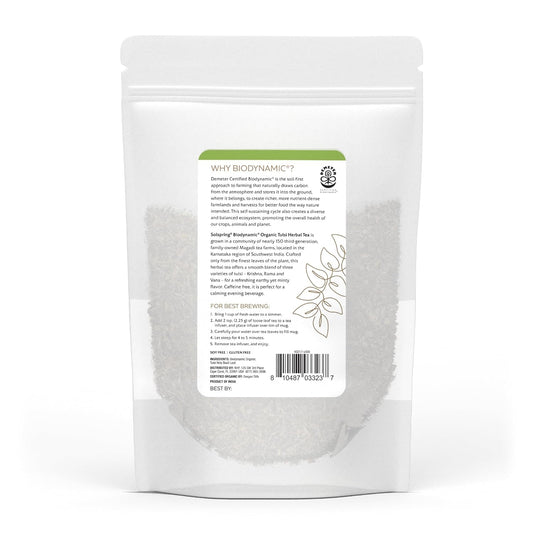 Dr. Mercola Solspring Biodynamic Organic Tulsi Loose Leaf Tea, 4 Oz. (Pack Of 3), Naturally Caffeine Free, Non Gmo, Soy Free, Gluten Free, Usda Organic, Demeter Certified Biodynamic