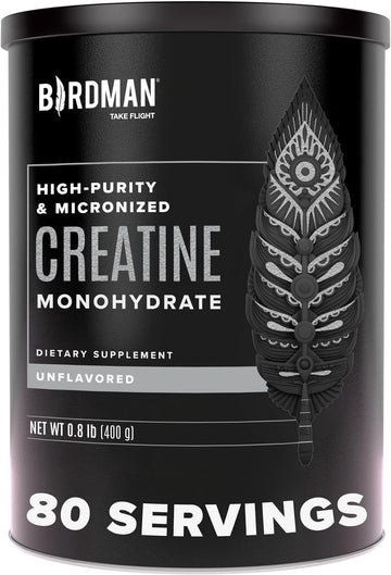 Micronized Creatine Monohydrate Powder, Organic, Muscle Recovery, Caffeine Free, Creatine Pre Workout, Vegan, Post Workout, Gluten Free, Sugar Free | 80 Servings (5 Grams Each) | 0.8Lb