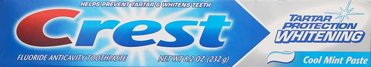 Crest Tartar Protection Whitening Control Toothpaste, Cool Mint Paste - 8.2 Oz