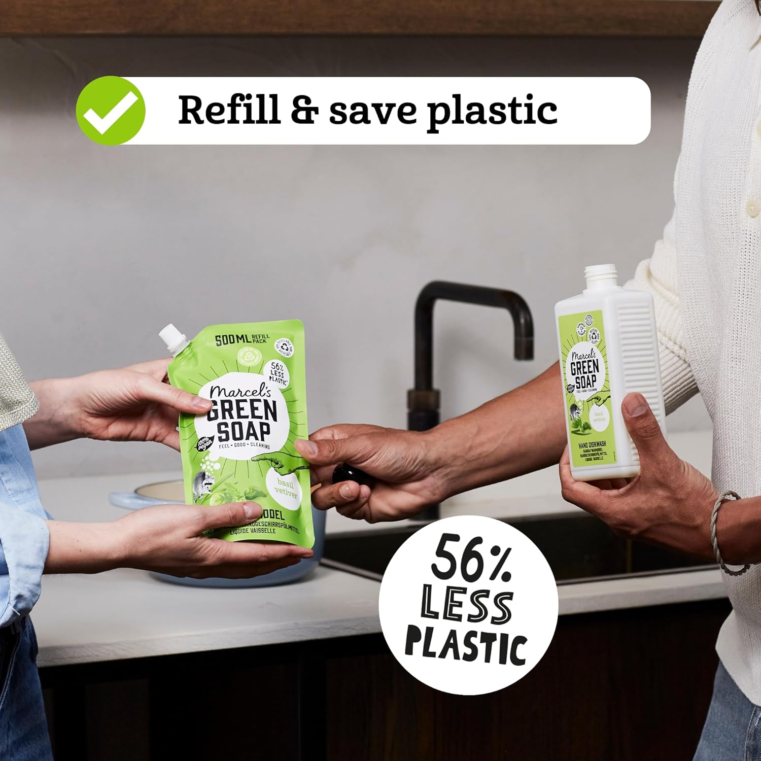 Marcel's Green Soap - Washing Up Liquid Orange & Jasmine - Dishwashing Liquid - Vegan - Recycled Plastic - 97% Biodegradable - 500 ML : Amazon.co.uk: Health & Personal Care