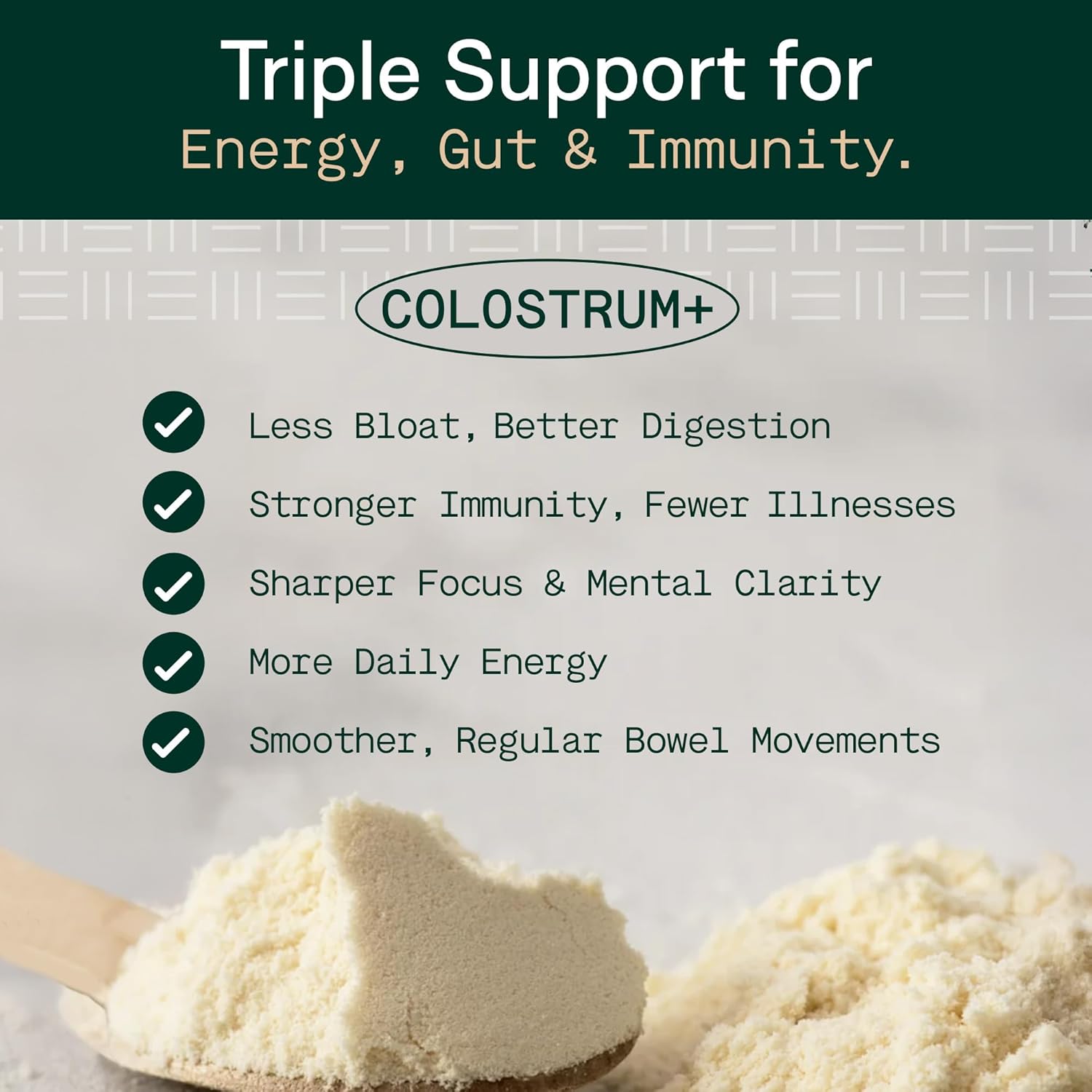 Adapt Naturals Colostrum Supplement With Lactoferrin & Beta-Glucan, Bio-Avail Grass Fed Bovine Colostrum Powder For Gut Health, Immune Support & Vitality | Non-Gmo, 2500Mg, Unflavored - 60 Days Supply : Health & Household