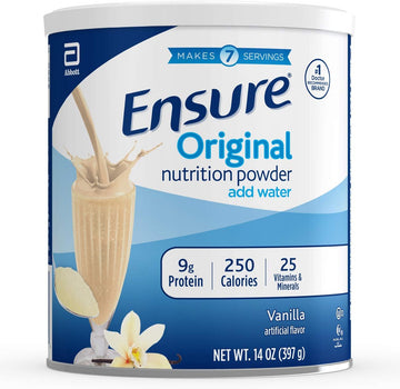 Ensure Original Nutrition Shake Powder With 9 Grams Of Protein, Meal Replacement Shakes, 14 Oz