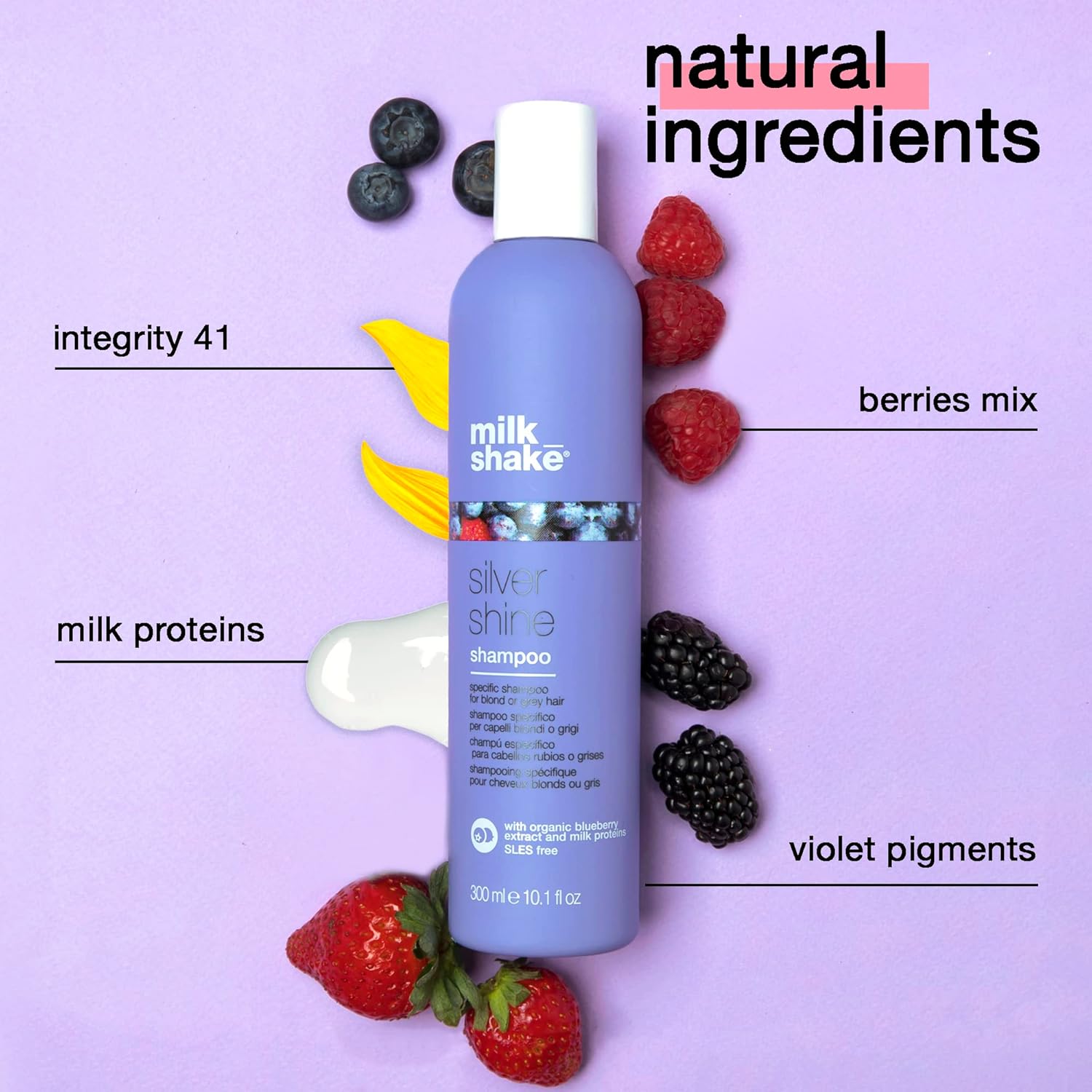 milk_shake Silver Shine Light Purple Shampoo for Blonde Hair - Blonde Toner for Brassy Hair : Beauty & Personal Care