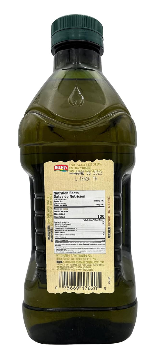 Iberia First Cold Pressed Extra Virgin Olive Oil, 1.5 Liters : Everything Else
