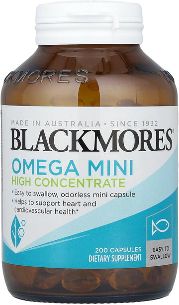 Blackmores Omega Mini, High Concentrate, 200 Capsules