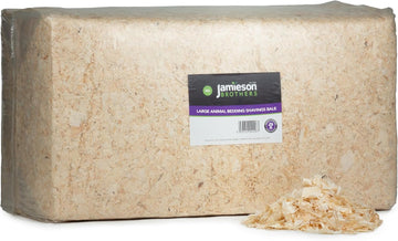 Jamieson Brothers® Large Animal Bedding Shavings Bale Natural Wood Approx. 20Kg Ideal For Horses, Goats, Poultry, Sheep Amd Many More Large Animals