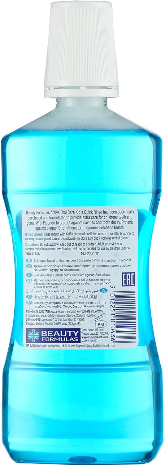 Beauty Formulas Active Oral Care Kids Quick Rinse Mouthwash