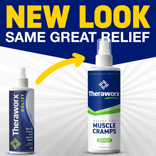 Theraworx Relief Fast-Acting Spray For Leg Cramps Foot Cramps And Muscle Soreness