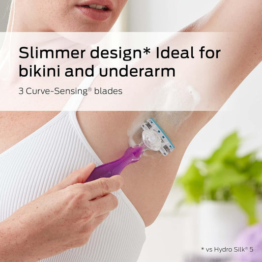 Schick Hydro Silk 3 Razor Blades Refills For Women, 4 Count