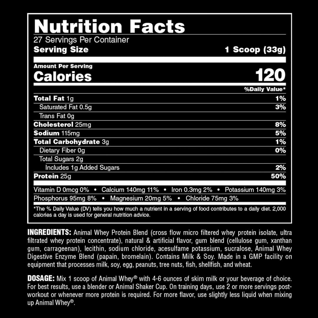 Animal Whey Isolate Whey Protein Powder – Isolate Loaded for Post Workout and Recovery – Low Sugar with Highly Digestible Whey Isolate Protein - Vanilla - 4 Pound (Pack of 1) (Packaging May Vary) : Home & Kitchen