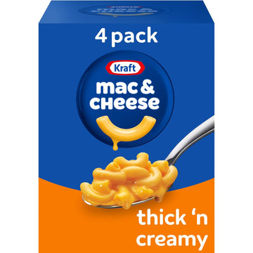 Kraft Thick 'N Creamy Macaroni & Cheese Dinner (4 Ct Pack, 7.25Oz Boxes)