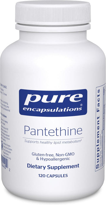Pure Encapsulations Pantethine | Hypoallergenic Supplement Supports Healthy Lipid Metabolism And Cardiovascular Function | 120 Capsules