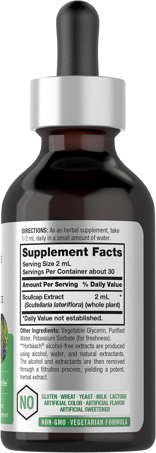 Scullcap Liquid Extract | 2 Fl Oz Tincture | Super Concentrated | Alco