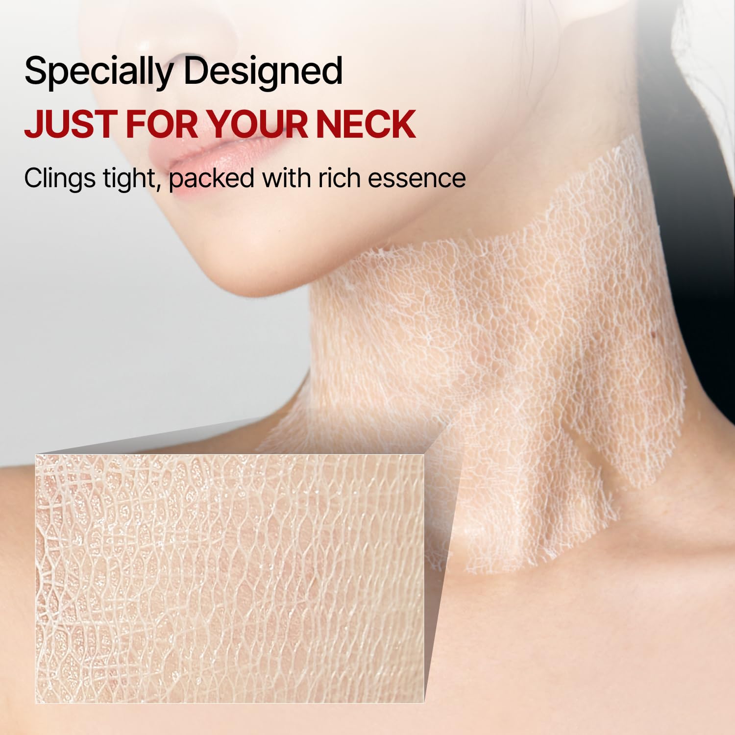Wrinkle-Fit Neck Mask 7Ea + Boosting Roller - Neck Wrinkle Patches, Neck Firming And Tightening Korean Deep Collagen Mask - Neck-Targeted Mesh Sheet Mask And Face Roller For Lifting Sagging Skin