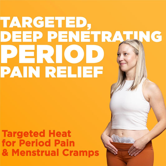 Thermacare Portable Menstrual Heating Pad, Adhesive Period Therapy Heat Patches For Cramps And Backache Relief, Hsa/Fsa Eligible & Approved, 6 Count