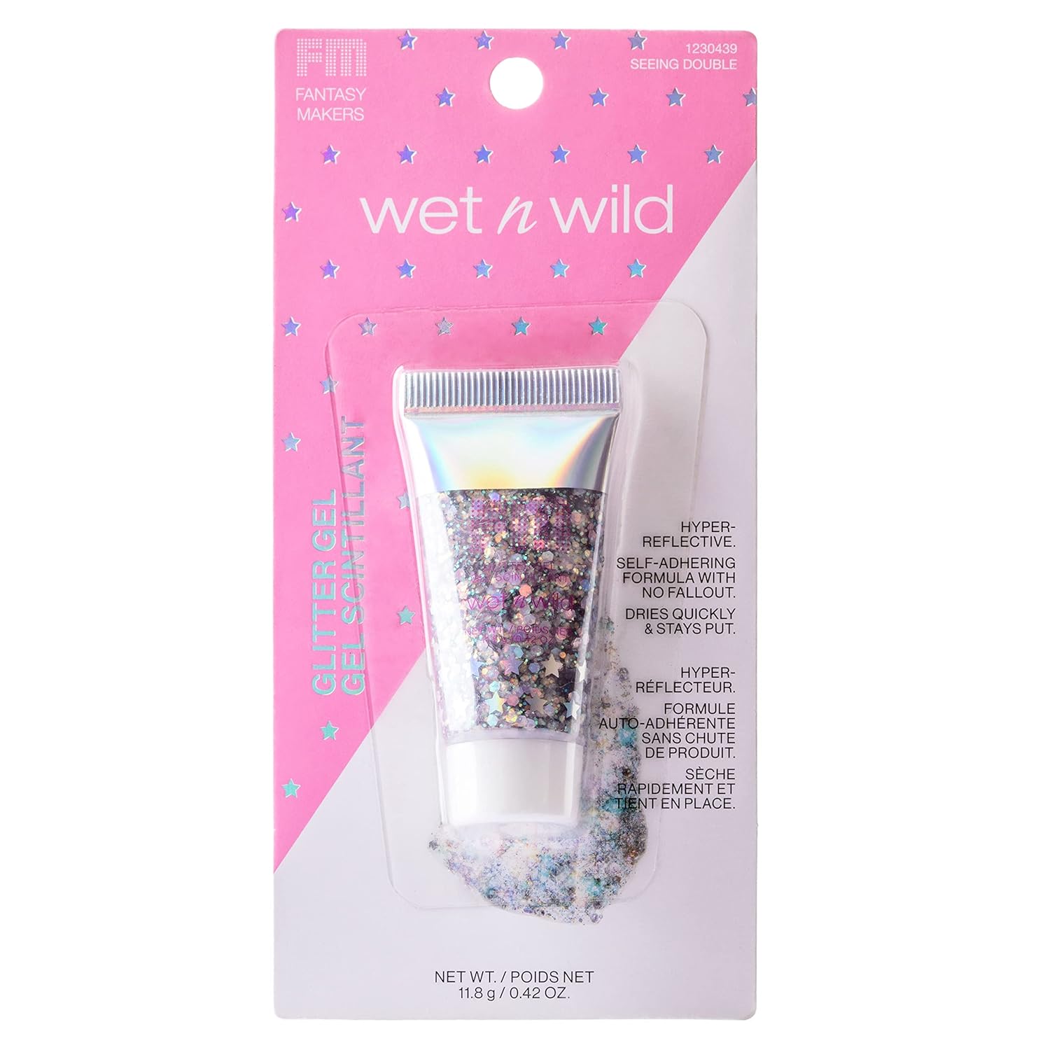 Body Glitter by Wet n Wild Fantasy Makers Glitter Gel Silver Seeing Double : Beauty & Personal Care