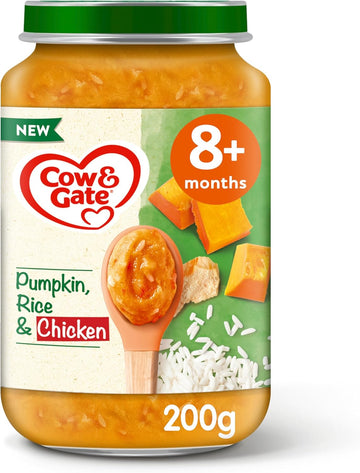 Cow & Gate Tomato Ham & Pasta Baby Food Meal Jar 8+ Months 200G