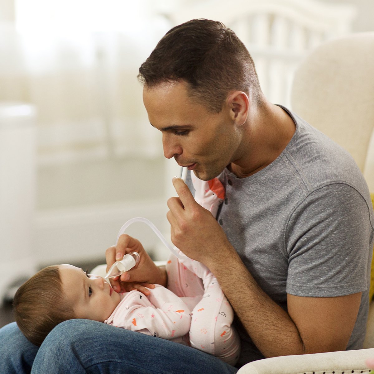 Munchkin® Clear Nose Baby Nasal Aspirator, White, 5 Piece Set (Pack of 2) : Baby