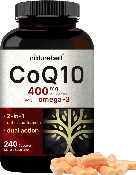 Naturebell Coq10 400Mg With Omega 3 Fatty Acids & & Advanced Electrolyte Hydration Pills Bundle Pack | Antioxidant Support | Fast Hydrating Keto