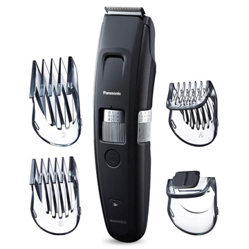 Panasonic Long Beard Trimmer for Men, 58 Length Settings and 4 Attachments for Cutting and Detailing, Cordless or Corded Operation β ER-GB96-K (Black)