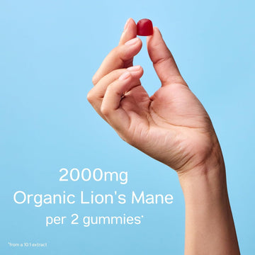 Trip Lion’S Mane Gummies, Raspberry, High Strength, 60,000Mg Lion’S Mane Per Pack (60 Gummies), Focus Supplement, Vegan, Sugar-Free & 3Rd Party Tested