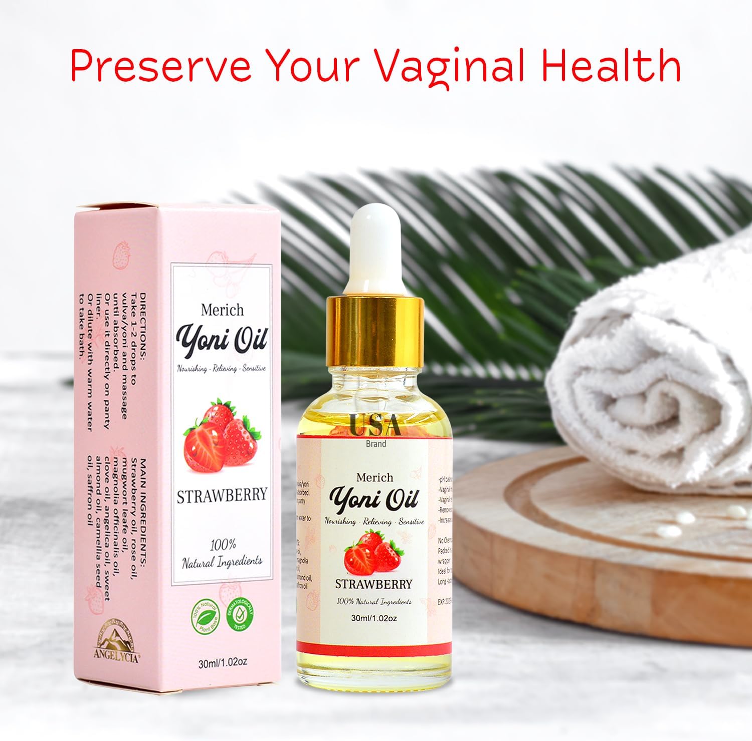 Merich Natural Yoni Oil | Feminine Yoni Detox Oil | Restores Ph Balance For Women | Eliminates Odor | Natural Vaginal Tightening And Gentle Cleansing (Jasmine) : Health & Household