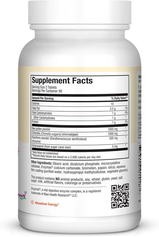 Maxi Health Max Energee - Natural Energy And Stamina Booster - 180 Tablets - Kosher
