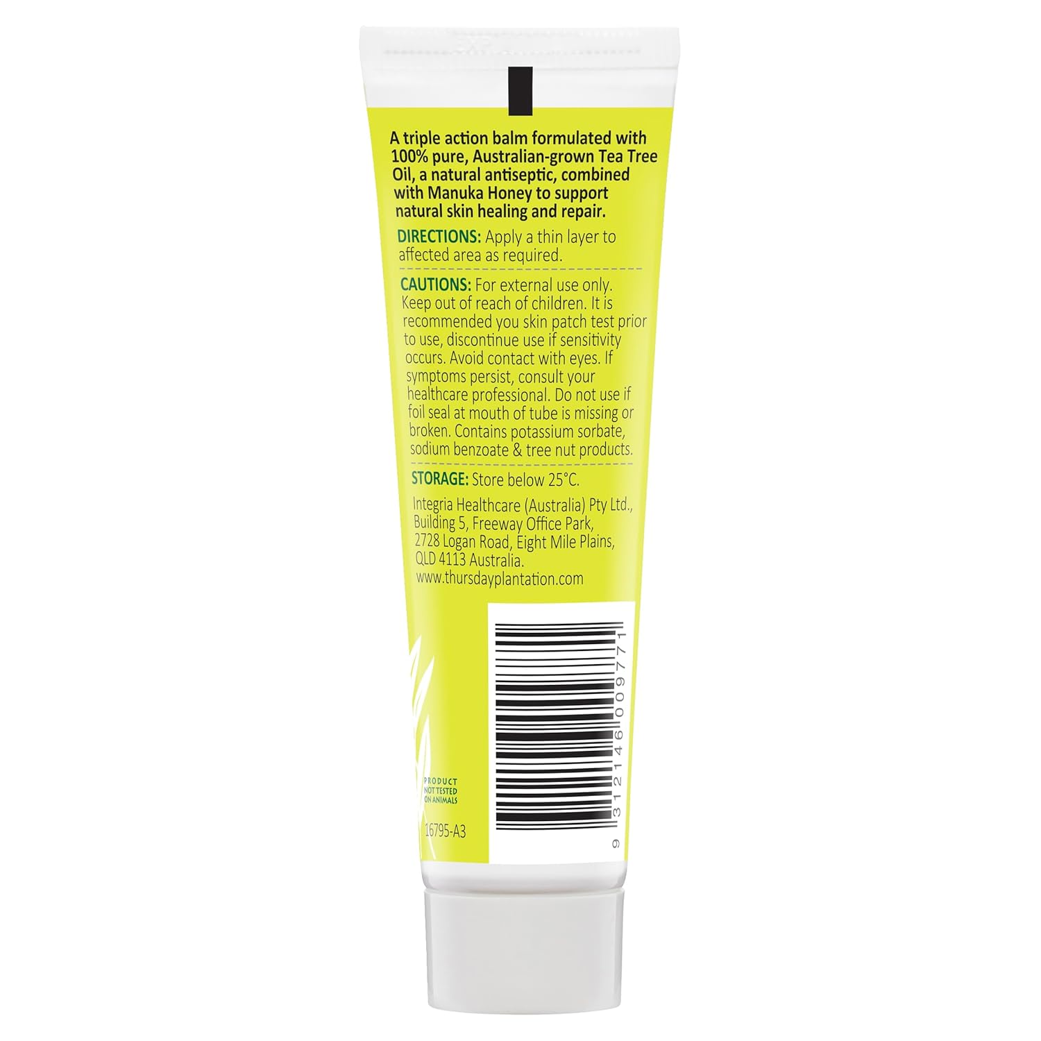 Thursday Plantation Tea Tree And Manuka Honey Balm, Soothes And Cleanses The Skin, 1 Ounce : Beauty & Personal Care