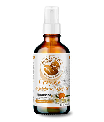 Bella Terra Oils - Organic Neroli Water 2oz - Harnessing The Power of Citrus Aurantium, Abundant in Bio-active Compounds, Perfect for Refreshing & Uplifting Skin