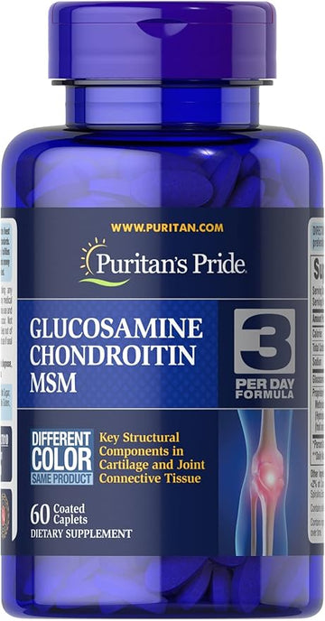 Puritan's Pride Double Strength Glucosamine Chondroitin MSM Joint Soother 60 Cap