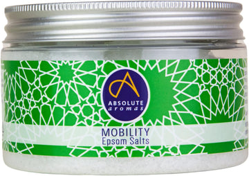 Absolute Aromas Mobility Bath Salts 300G - Natural Pink Coarse Himalayan Salt Infused With 100% Pure Essential Oils Of Ginger, Eucalyptus, Peppermint And Rosemary