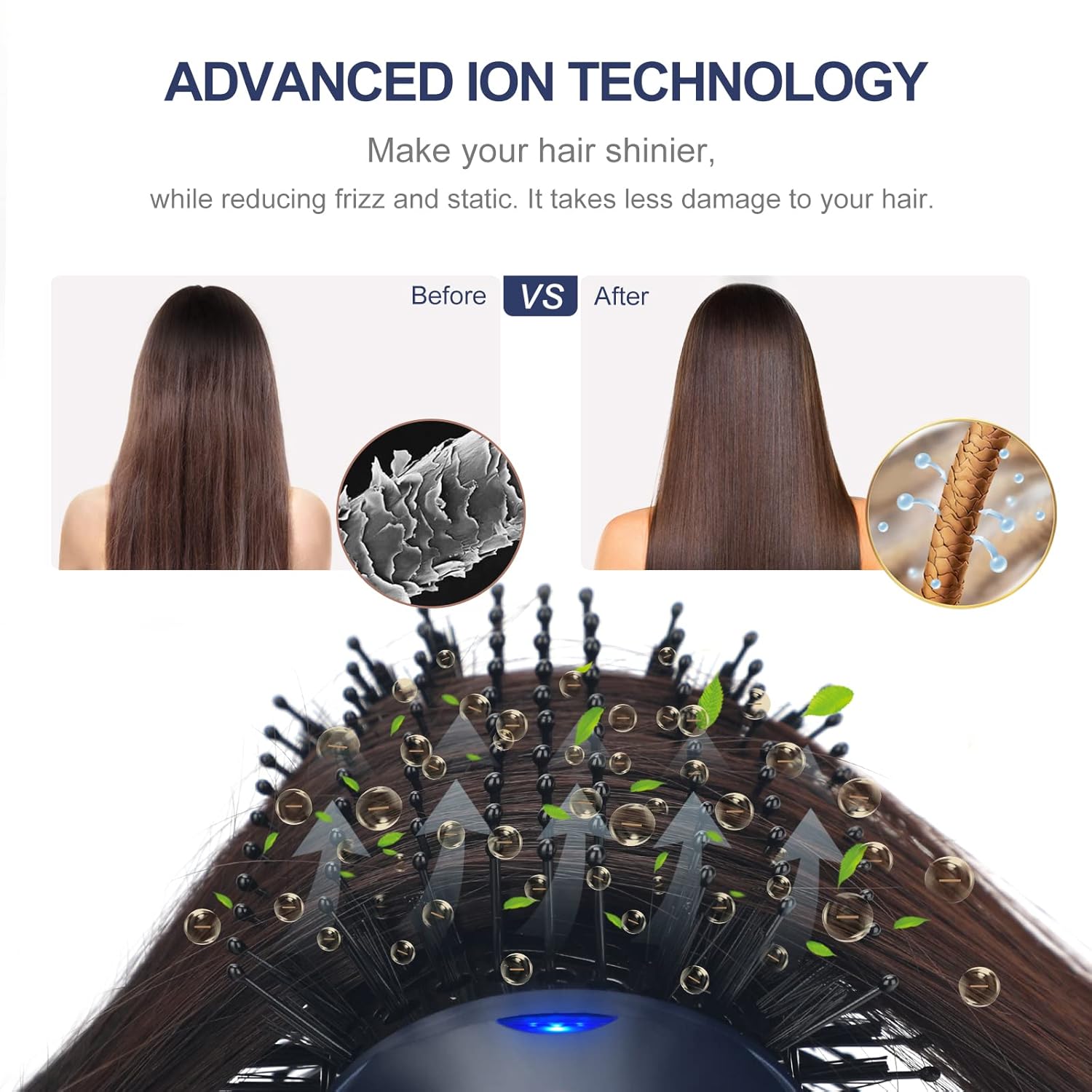 Hot Air Brush, Aima Beauty Professional One Step Hair Dryer & Volumizer 4 In 1 Upgrade Anti-Scald Negative Ionic Technology For All Hair Types, Light Green : Beauty & Personal Care