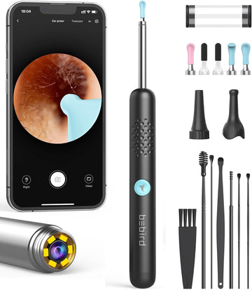 Bebird R1+ Ear Wax Removal Tool With Inspection Kit, Ear Cleaner With 300W Ear Camera, 1080P Ear Scope Otoscope, 7 Replacement Tips For Ear Pick, Safer Detachable Ear Scoop For Earwax Removal