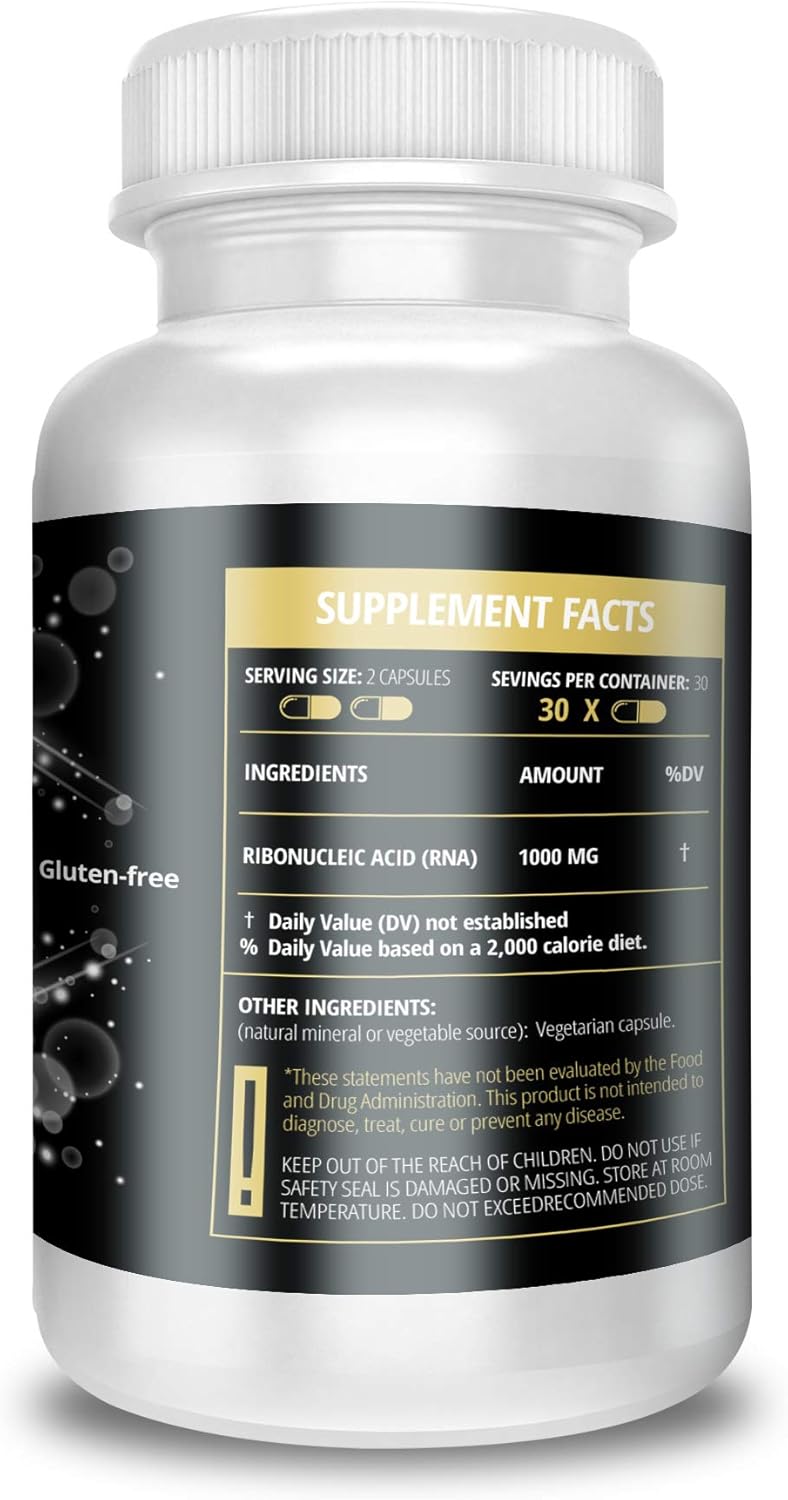 Actif Rna Extra Strength 1000 Mg, Rna Supplement With Memory And Immune Support, 60 Capsules