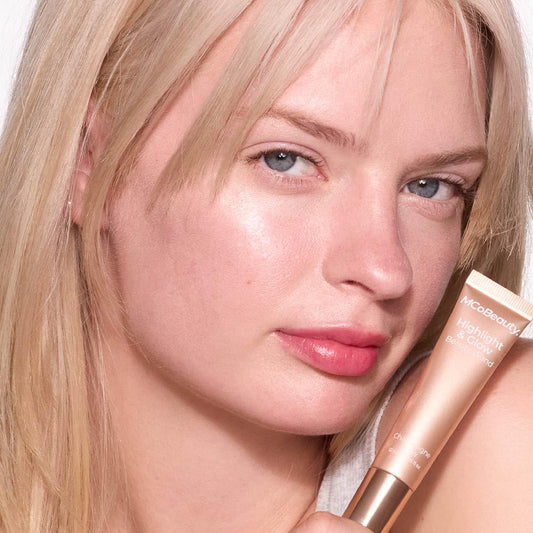 Mcobeauty Highlight & Glow Beauty Wand, Champagne Glow, Luminous Highlight For Radiance Skin, Vegan, Cruelty Free Cosmetics