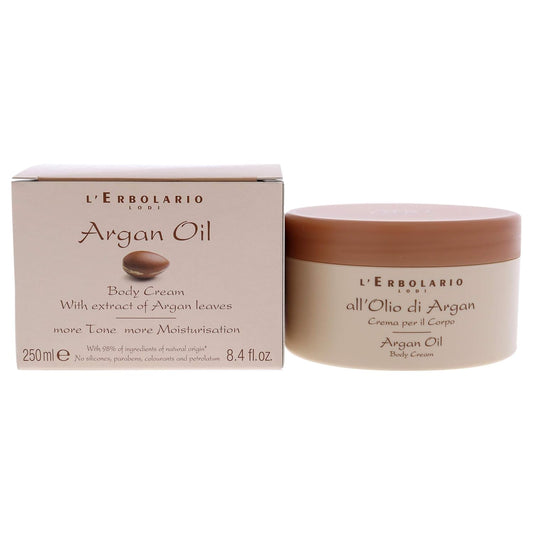 L'Erbolario Body Cream - Moisturizing Body Butter For Dry Skin With Nourishing Shea Butter - Skin Care For Tone And Elasticity - Argan Oil - 8.4 Oz : Body Gels And Creams : Beauty & Personal Care