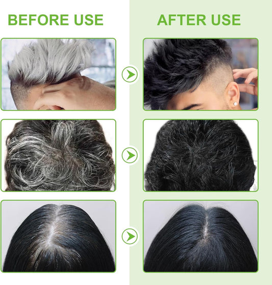 3-In-1 Black Hair Dye Shampoo -Herbal Formula Nourishing Formula Hair Care For Men & Women, Long-Lasting Color & Strengthening Benefits